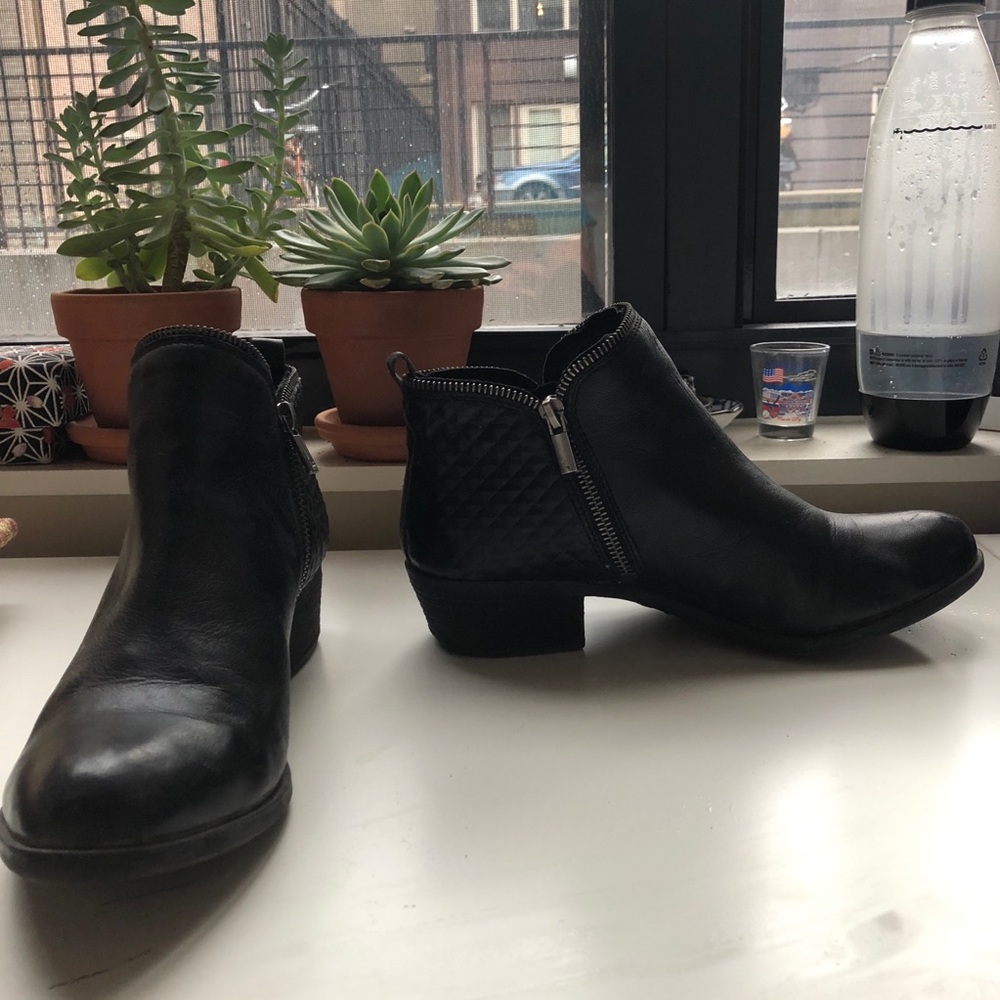LUCKY BRAND Black Leather Boots